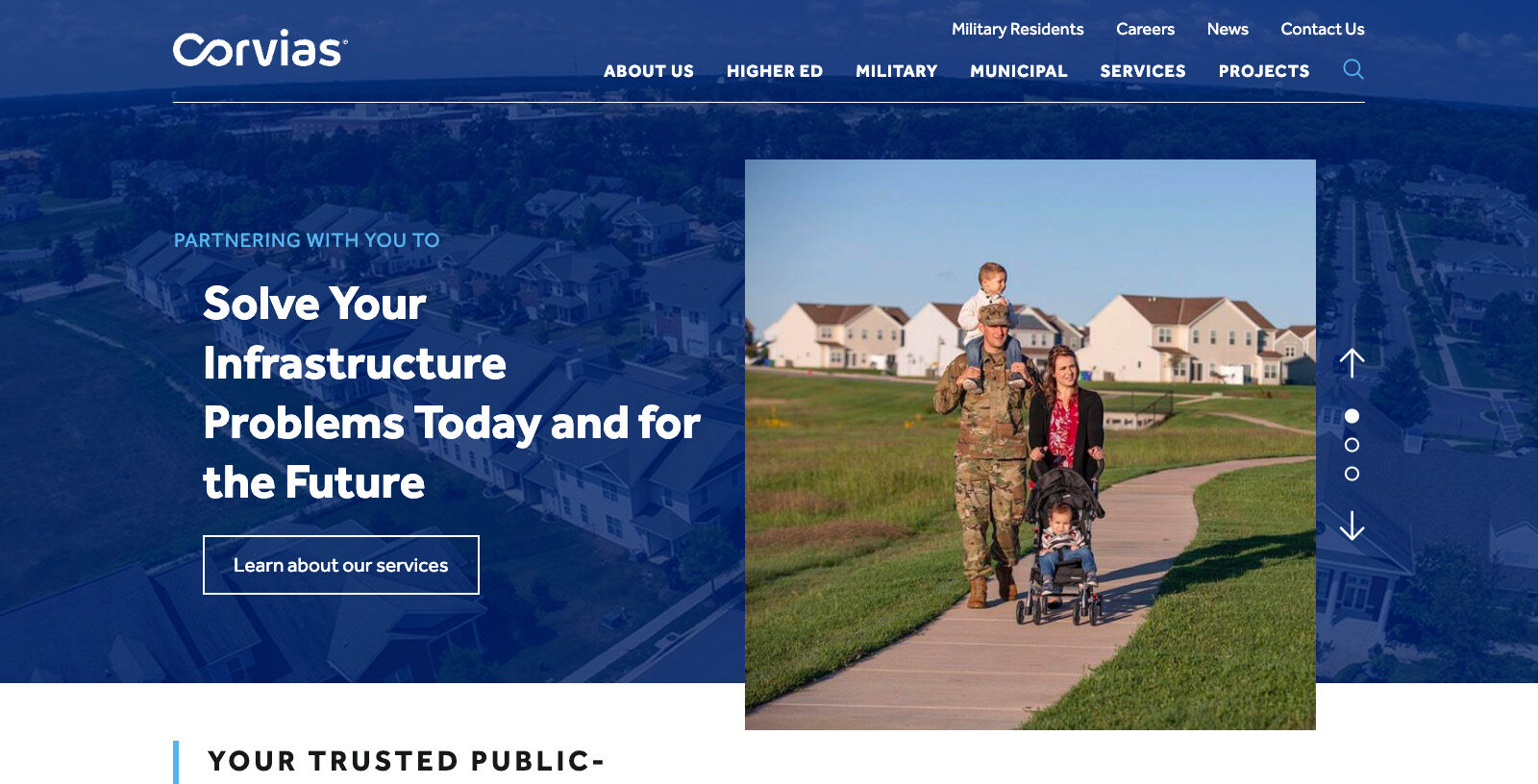 Corvias homepage
